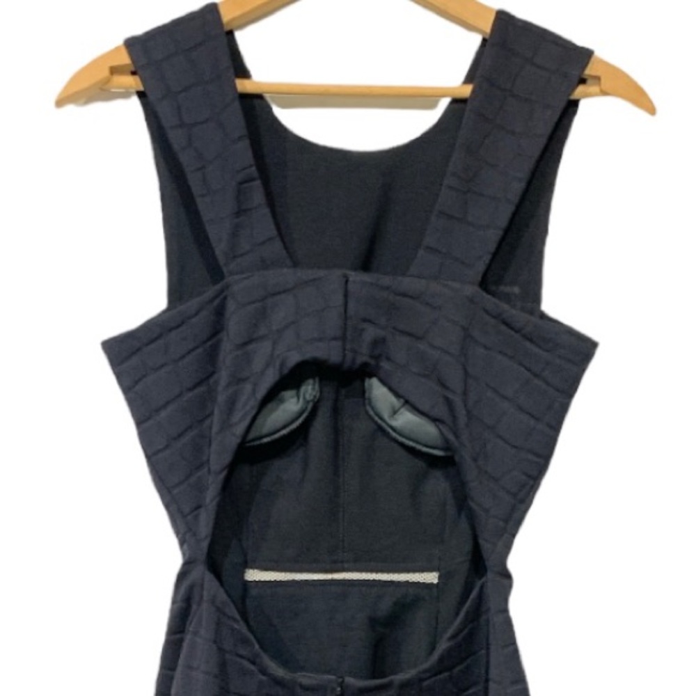 Yigal Azrouel Black Python Print Stretch Cut Out … - image 8